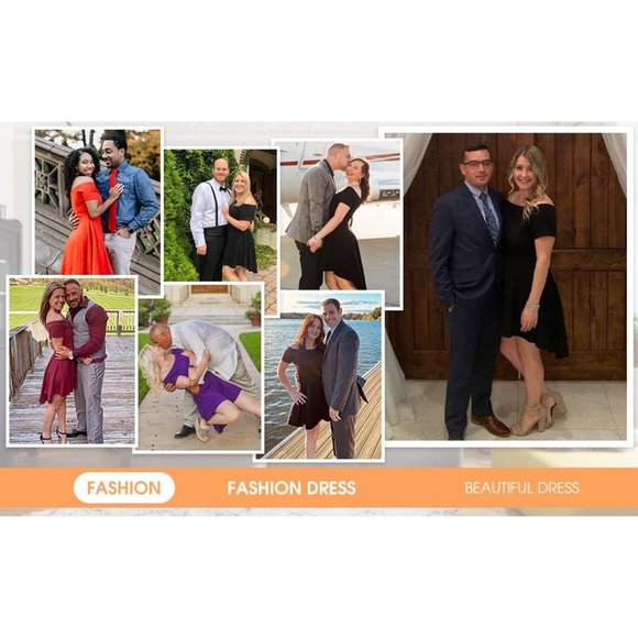 New Sarin Mathews Womens Off The Shoulder Short Sleeve High Low Cocktail… - Picture 13 of 16